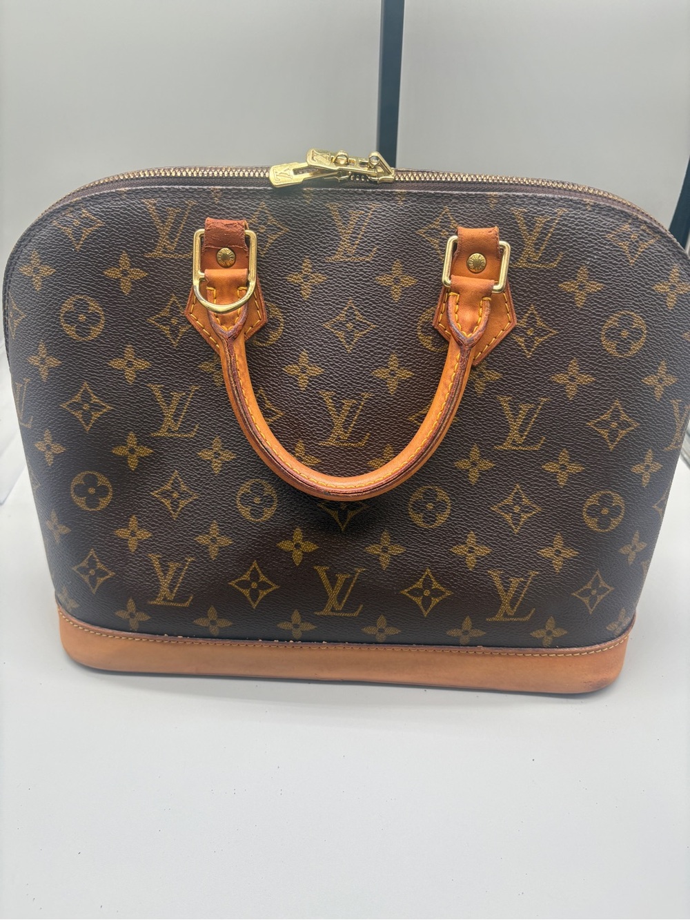 Louis Vuitton Alma PM Monogram Canvas Vintage Top Handle Bag France